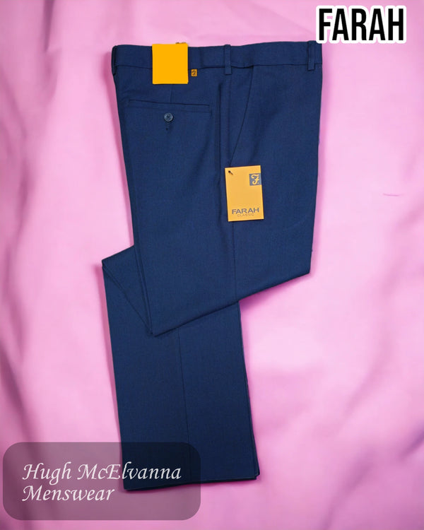 Farah Navy Stretch Trousers - FABS7090