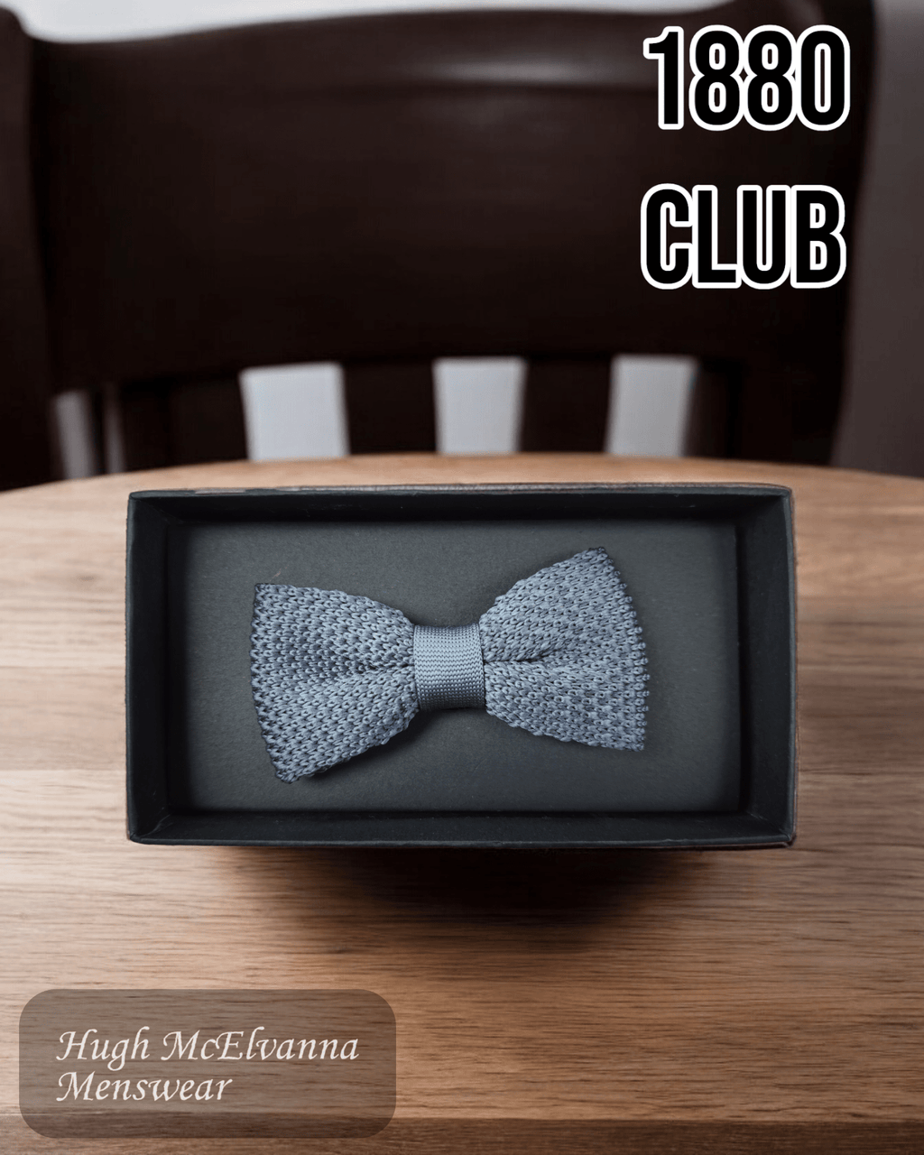 1880 Club Boys Grey Bow Tie - WB4917 - 06 - Hugh McElvanna Menswear