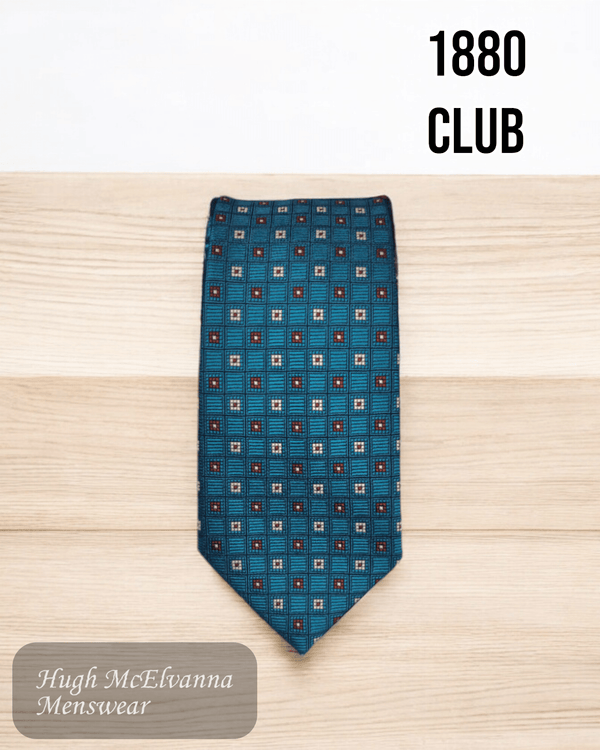1880 Club Boys Teal Tie - B4069 - 26 - Hugh McElvanna Menswear