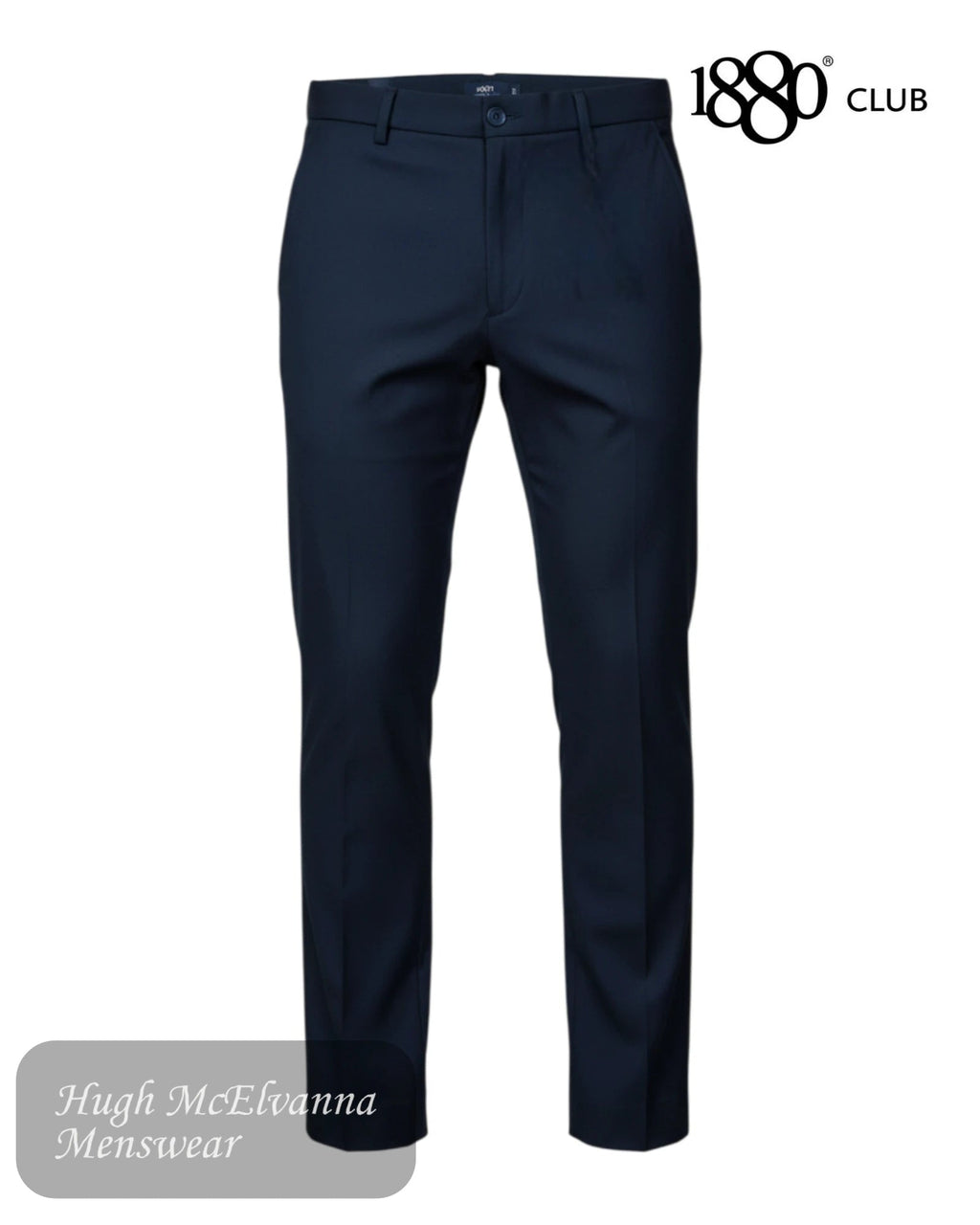 1880 Club Men's Black Stretch Slim Leg Trousers - 72200/00 - Hugh McElvanna Menswear