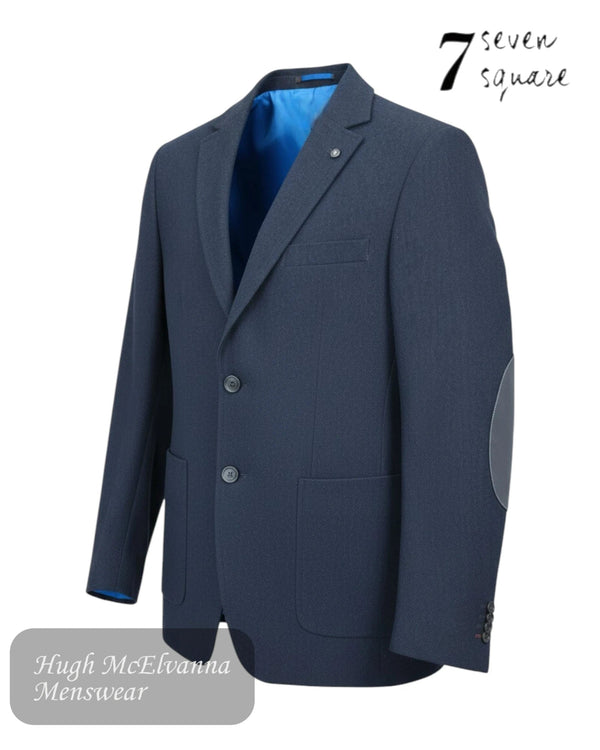 7 Square Navy Wool Blend Jacket | 1815207/289 - Hugh McElvanna Menswear