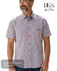 DG's Drifter 66 Red checked short sleeve shirt with Giovanni collar