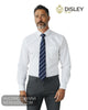 Disley men's white long sleeve corporate shirt – Style C896/1 front formal view