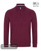 Front 3D ghost mannequin view of DG's Drifter 55120-67 claret quarter zip sweatshirt