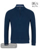 Front 3D ghost mannequin view of DG's Drifter 55120-27 petrol blue quarter zip sweatshirt