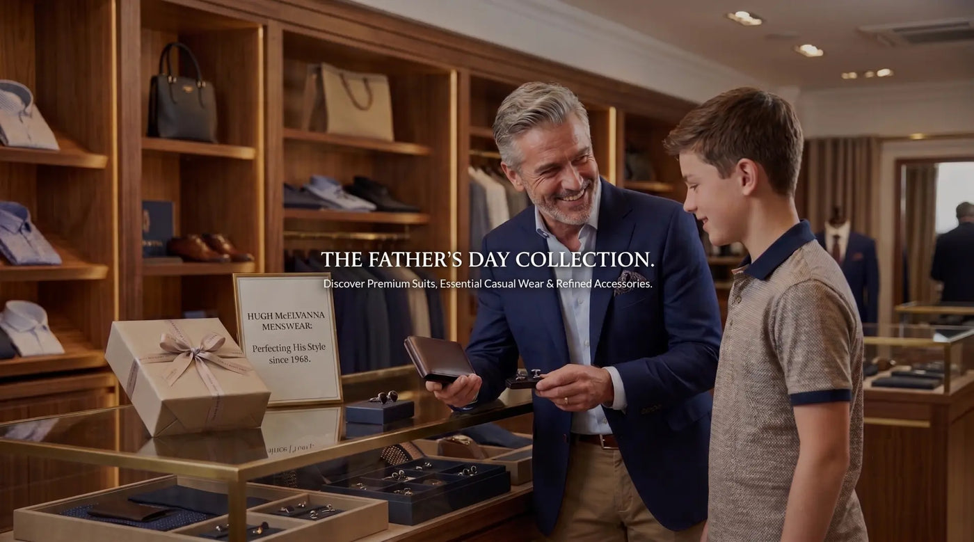 Father's Day designer clothing gift ideas at Hugh McElvanna Menswear in Keady