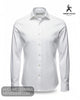 Front 3D ghost mannequin view of Herbie Frogg 52158 plain white luxury twill modern fit shirt