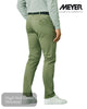 Person wearing green trousers with a white background, featuring the brand 'Meyer' style 3001/26