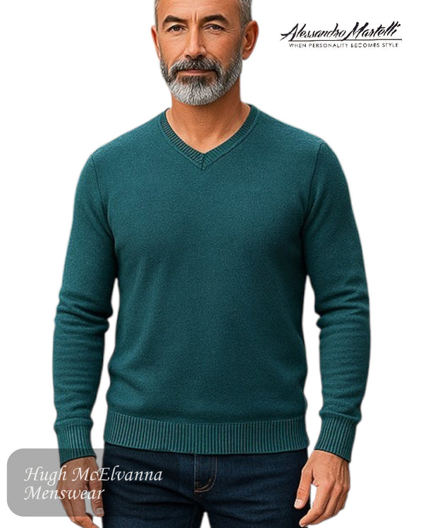 Alessandro Martelli Men’s V - Neck Sweater by Swallow - Hugh McElvanna Menswear