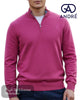 André ADARE Lilac Zip Neck Sweater - Hugh McElvanna Menswear