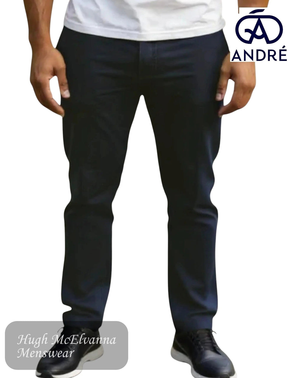 Andre TRENT Charcoal Chino - Hugh McElvanna Menswear