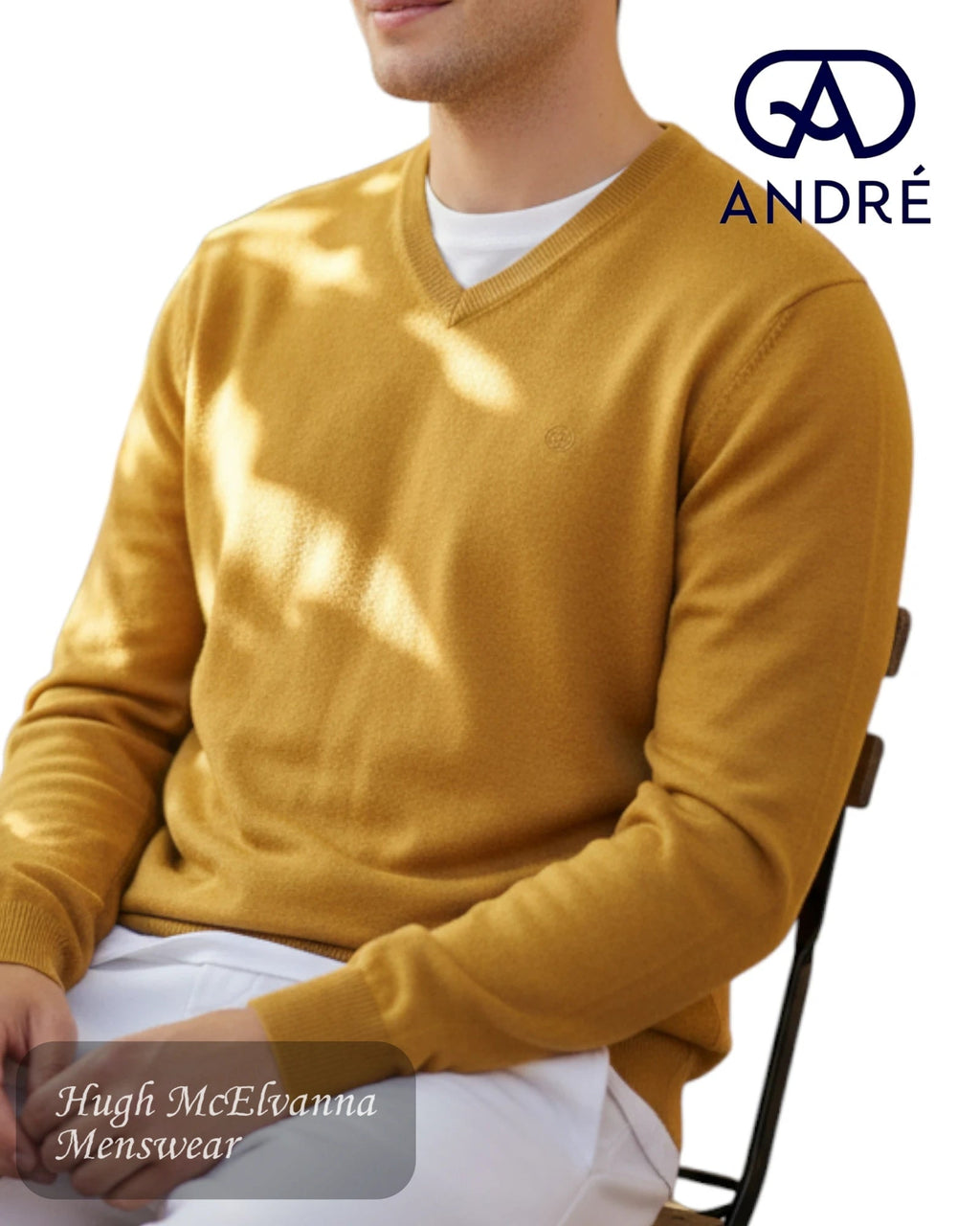 Andre VALENCIA V - Neck Pullover - Hugh McElvanna Menswear