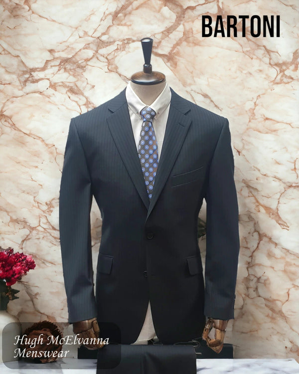 Bartoni 2Pc black stripe Suit Style:4658 - Hugh McElvanna Menswear