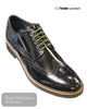 Base London WOBURN Black Leather Brogue - Hugh McElvanna Menswear