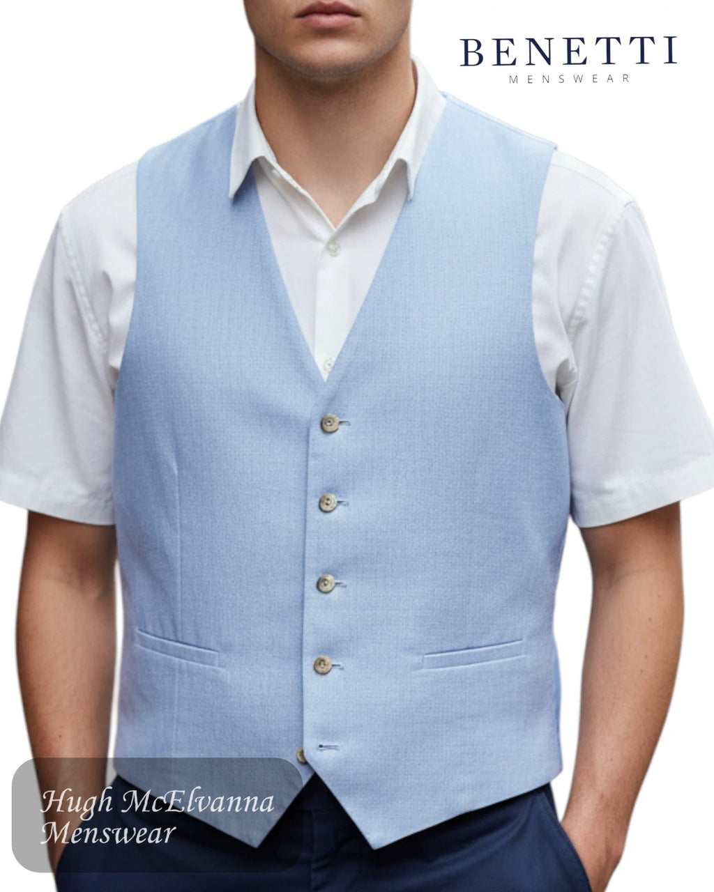 Benetti Albert Blue 3 Piece Suit - Hugh McElvanna Menswear