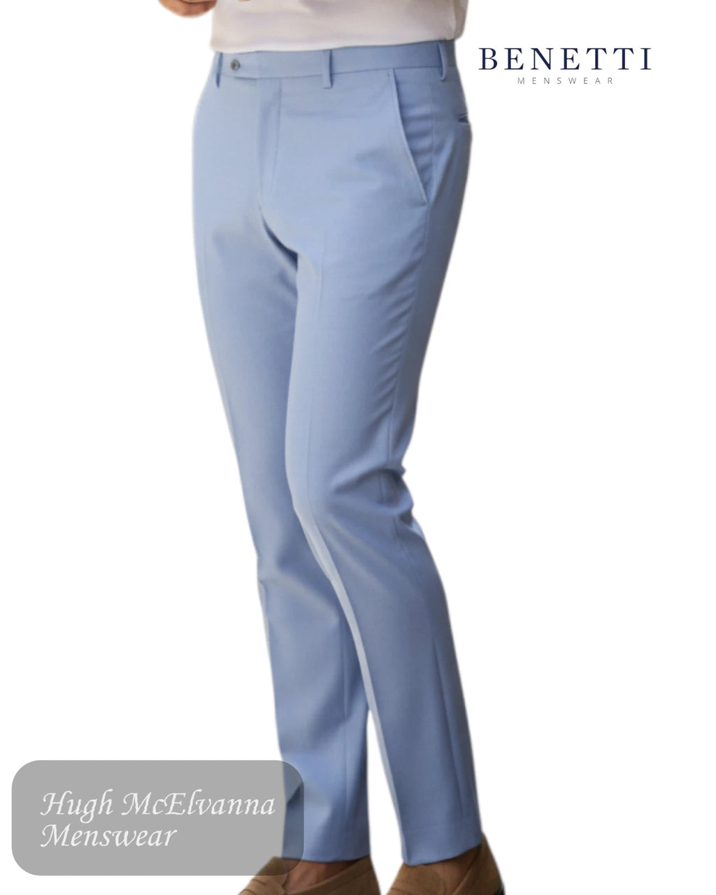 Benetti Albert Sky Trousers - Hugh McElvanna Menswear