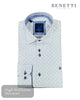 Benetti Blue Long Sleeve Design Shirt | SUVA - Hugh McElvanna Menswear