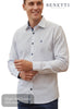Benetti Blue Long Sleeve Design Shirt | SUVA - Hugh McElvanna Menswear