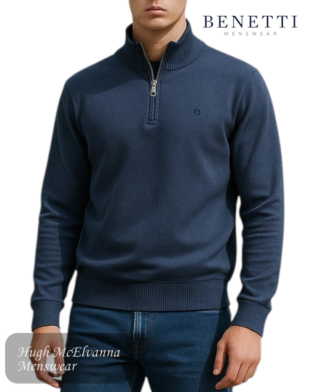 Benetti BROSNA Quarter Zip Sweater - Hugh McElvanna Menswear