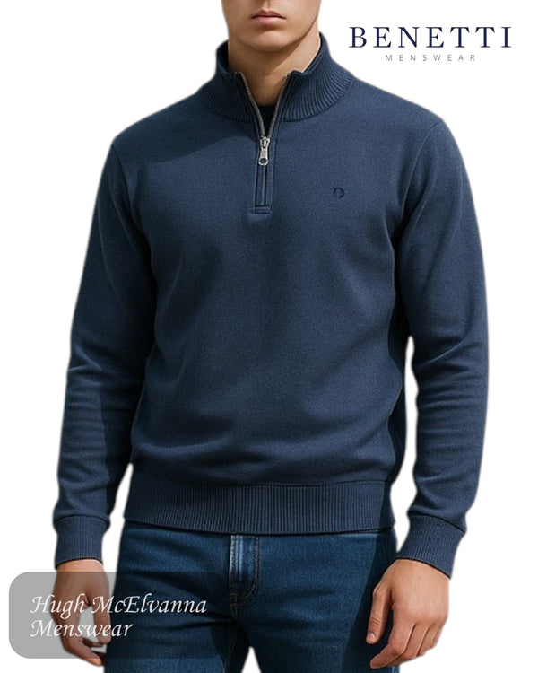 Benetti BROSNA Quarter Zip Sweater - Hugh McElvanna Menswear
