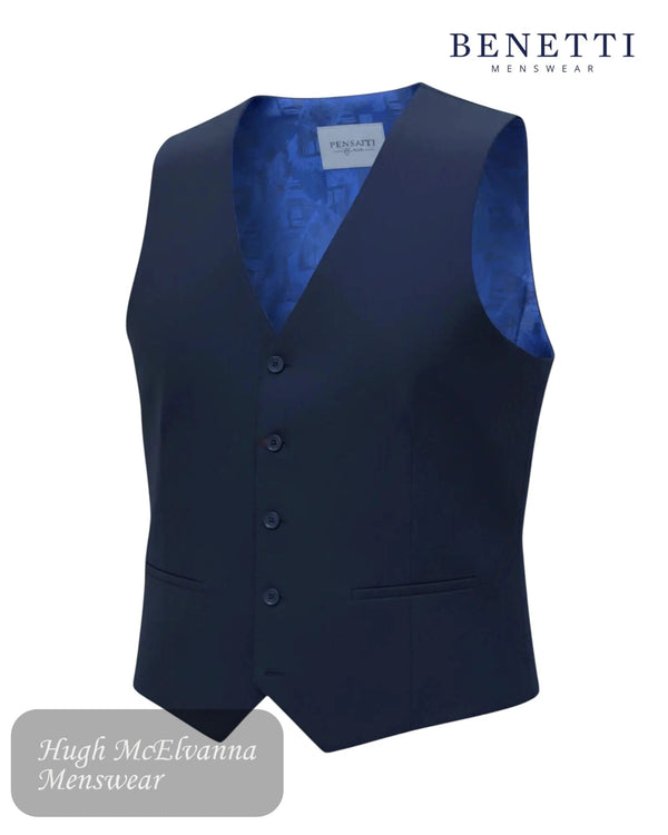 Benetti Carnaby Navy Waistcoat - Hugh McElvanna Menswear