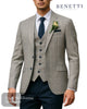Benetti CHARLES Stone Check Blazer - COMFORT FIT - Hugh McElvanna Menswear