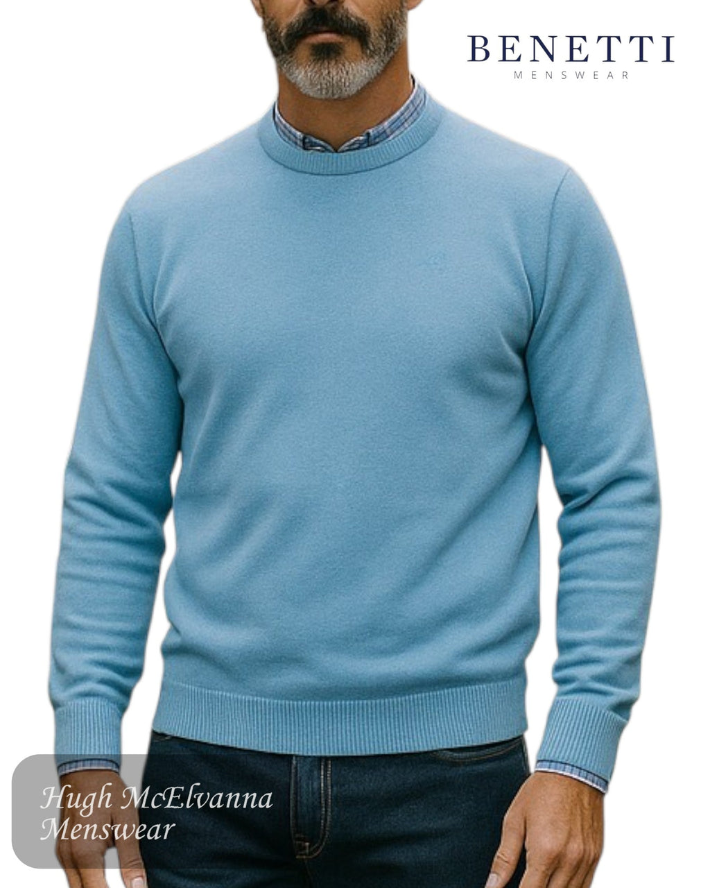 Benetti GALE Crew Neck Sweater - Hugh McElvanna Menswear