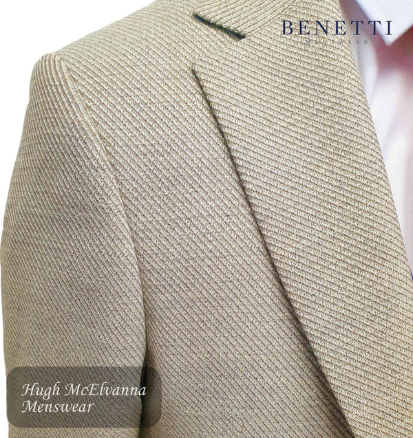 Benetti Harold Beige Blazer – Comfort Fit - Hugh McElvanna Menswear