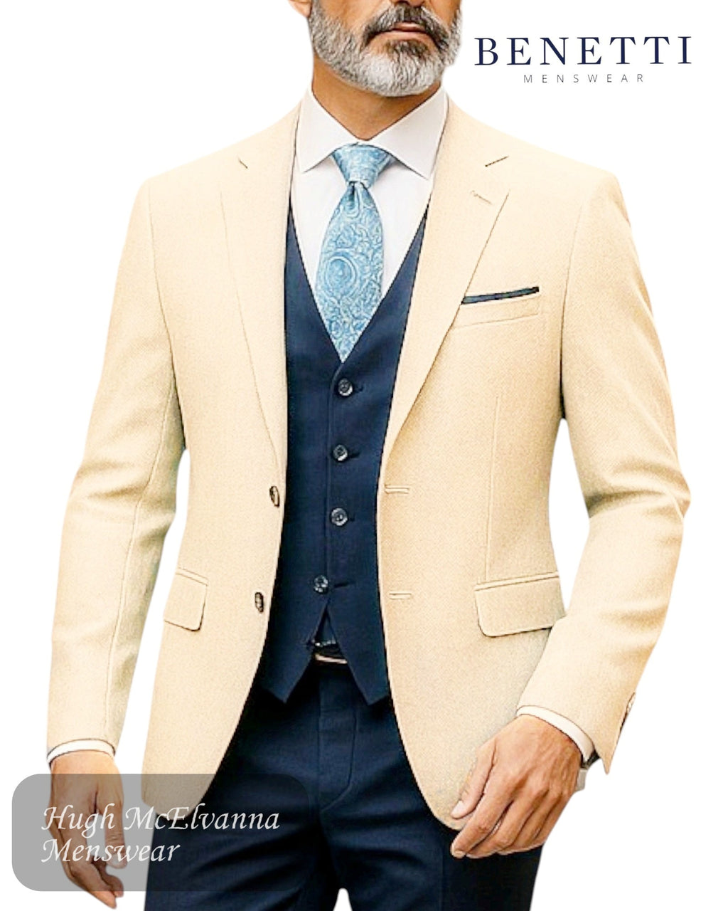 Benetti Harold Beige Blazer – Comfort Fit - Hugh McElvanna Menswear