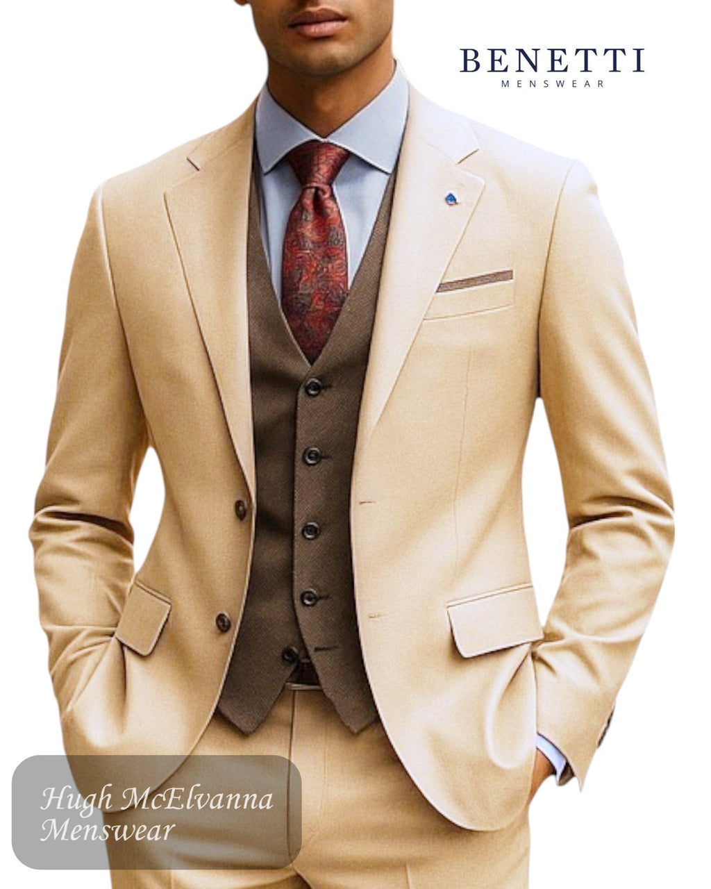 Benetti LONDON Tailored Fit Men’s Suit - Hugh McElvanna Menswear