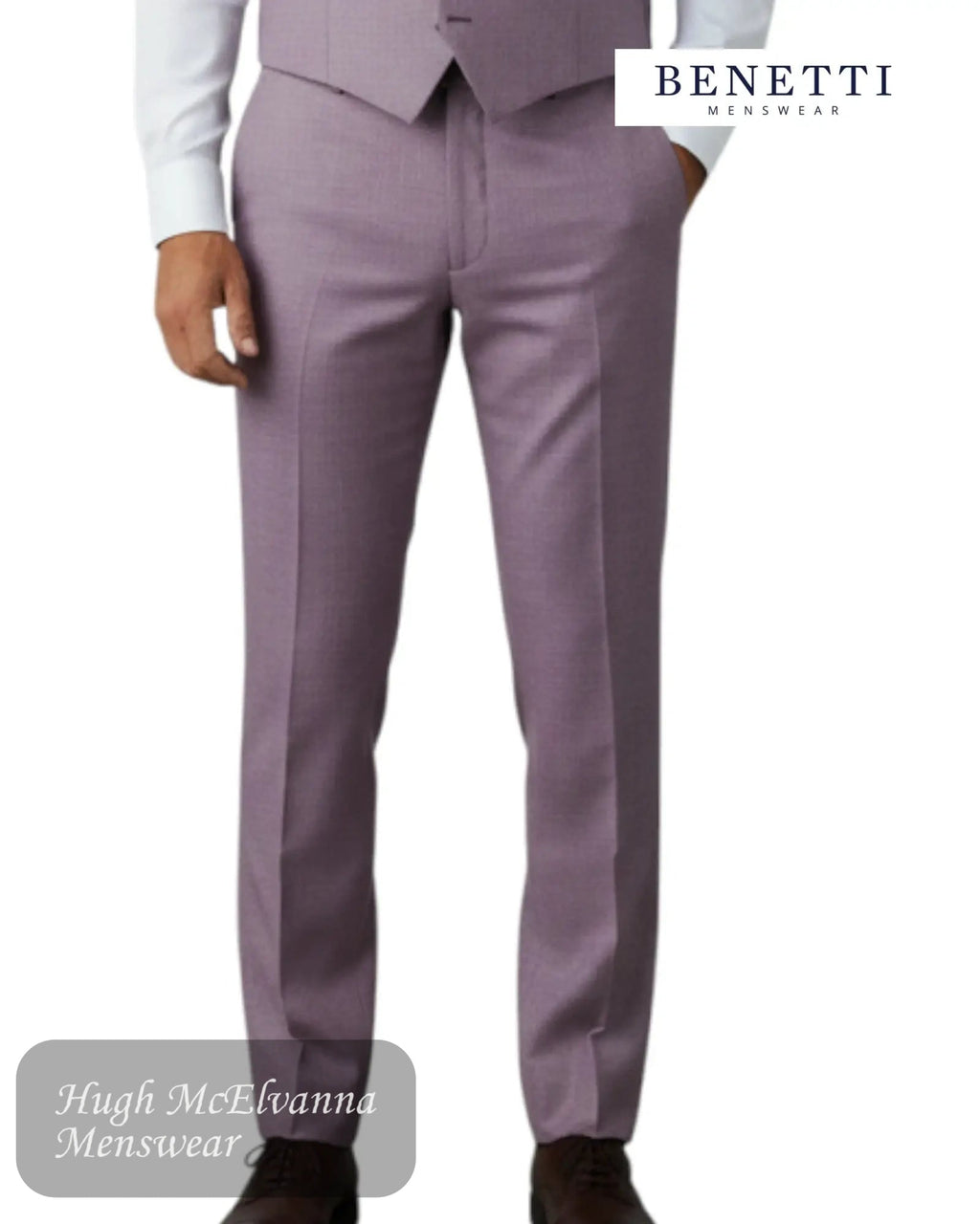 Benetti MARCO Grape Suit Trouser - Hugh McElvanna Menswear