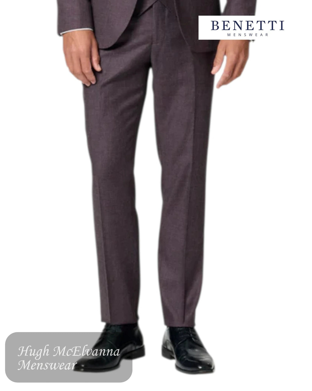 Benetti MARCO Grape Suit Trouser - Hugh McElvanna Menswear