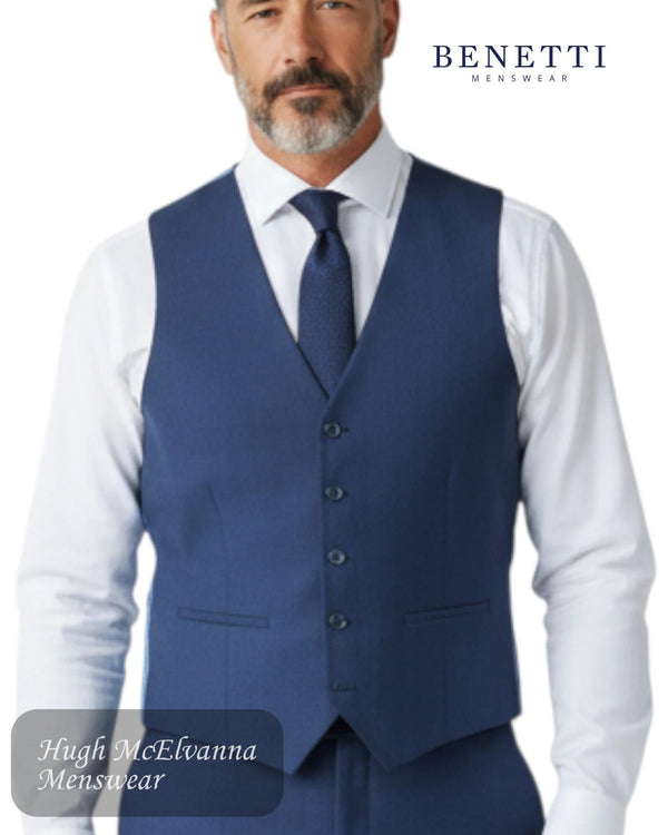 Benetti MARCO Indigo Waistcoat - Hugh McElvanna Menswear