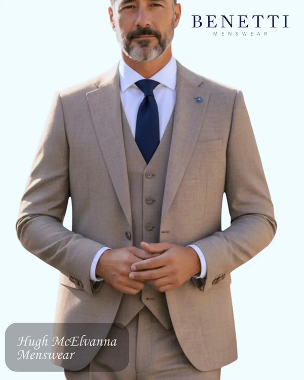 Benetti MARCO Stone Suit Jacket - Hugh McElvanna Menswear