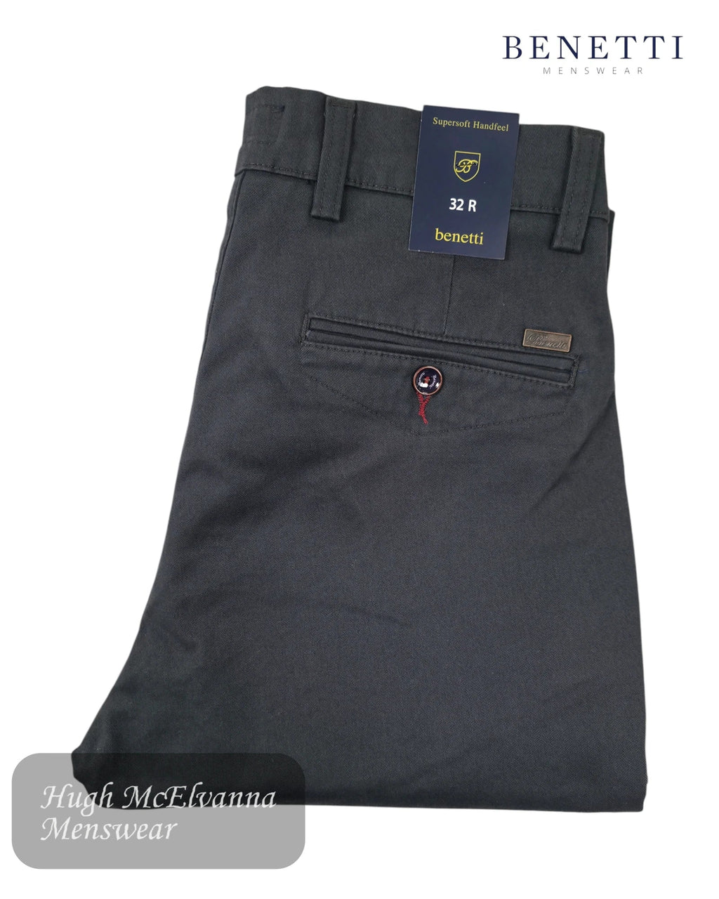 Benetti Mark Chino Trousers | Versatile Comfort in 3 Colours - Hugh McElvanna Menswear