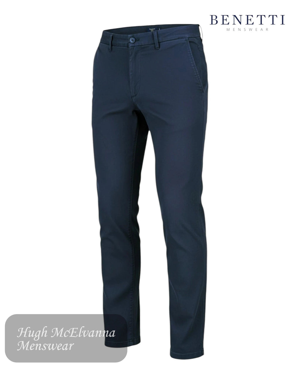 Benetti Mark Chino Trousers | Versatile Comfort in 3 Colours - Hugh McElvanna Menswear