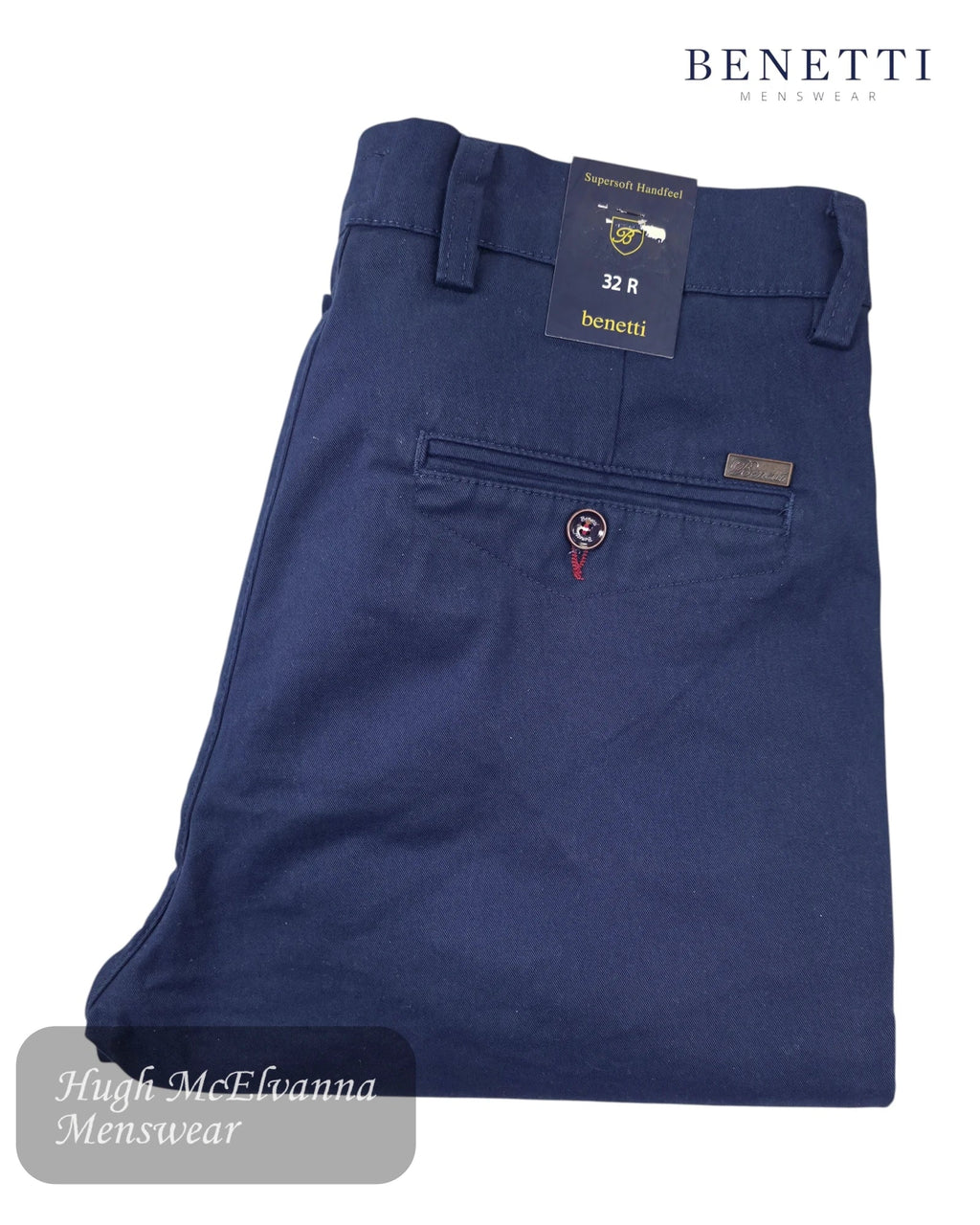 Benetti Mark Chino Trousers | Versatile Comfort in 3 Colours - Hugh McElvanna Menswear