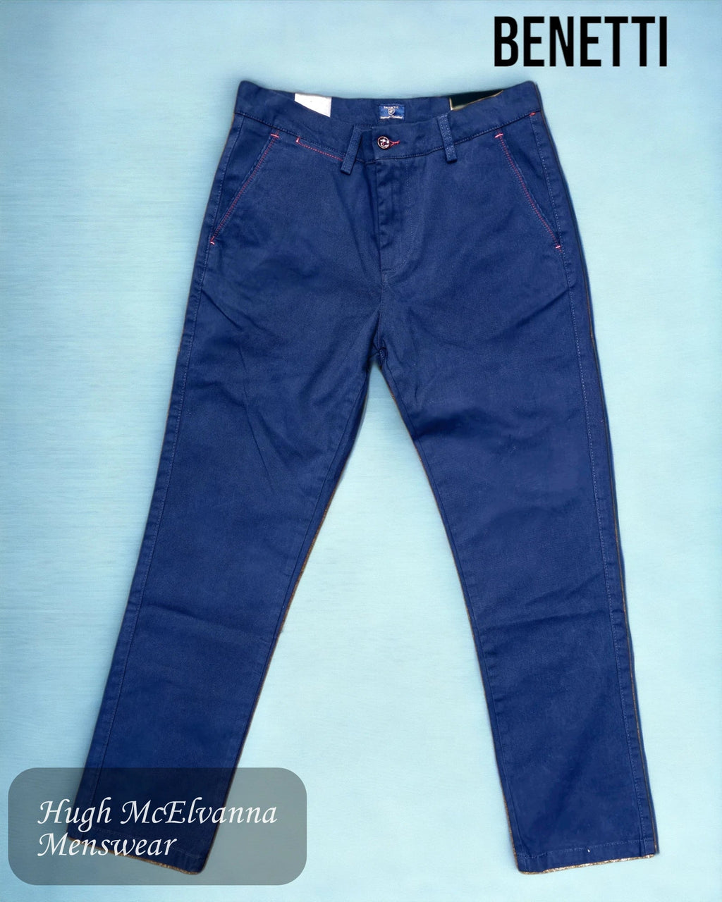 Benetti MARK Petrol Chino - Hugh McElvanna Menswear