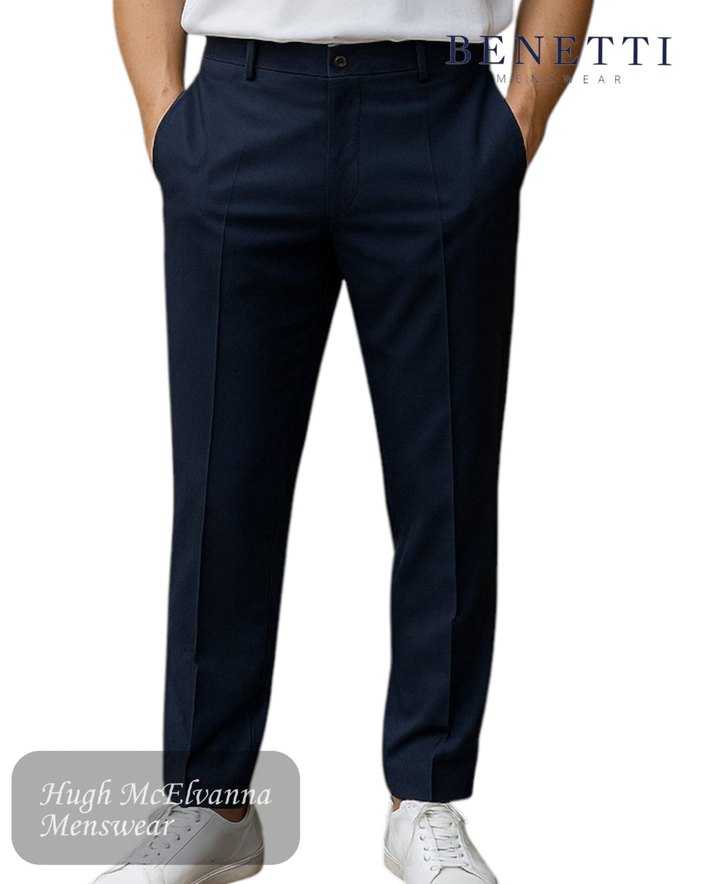 Benetti PETER Ink Men’s Suit Trousers – Wool Blend Formalwear - Hugh McElvanna Menswear