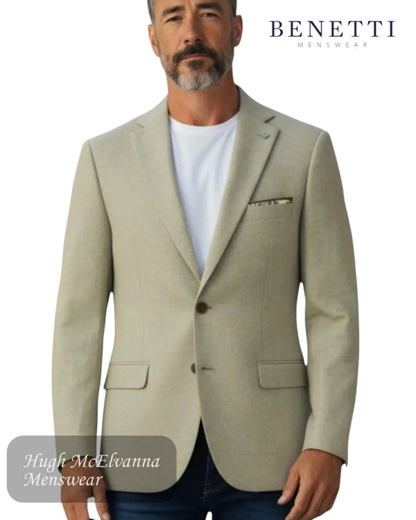 Benetti Pisa Stone Wool Rich Jacket - Hugh McElvanna Menswear