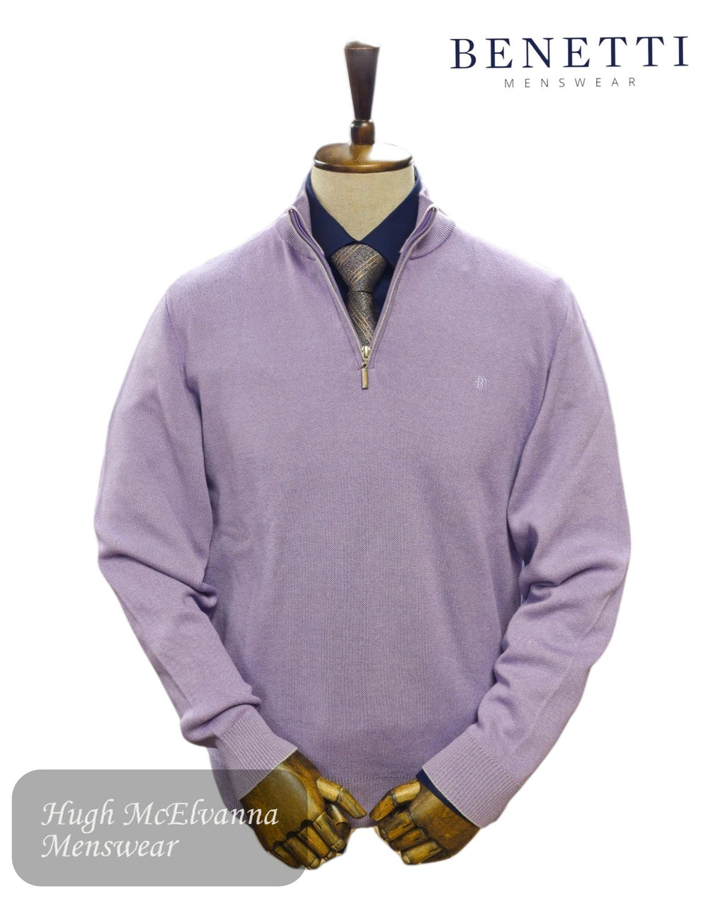Benetti Quarter Zip GALE Pullover - Hugh McElvanna Menswear