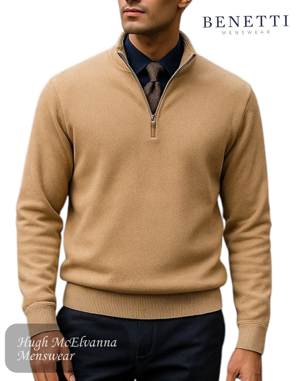 Benetti Quarter Zip GALE Pullover - Hugh McElvanna Menswear