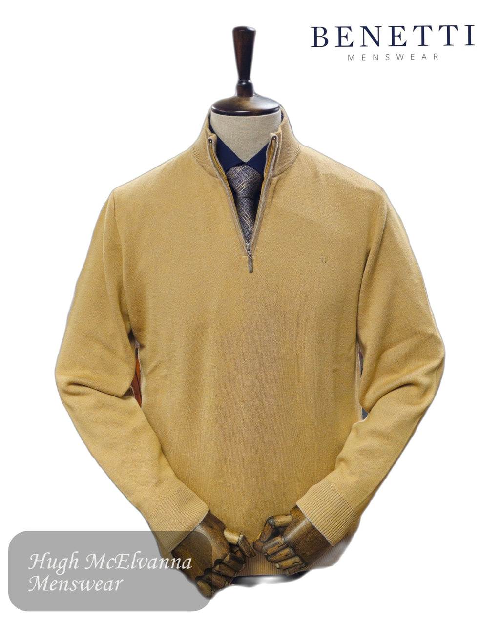 Benetti Quarter Zip GALE Pullover - Hugh McElvanna Menswear