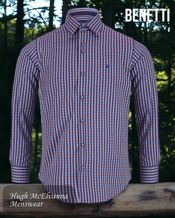 Benetti RHINE Bordo Long Sleeve Shirt - Hugh McElvanna Menswear