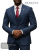 Benetti 'TORINO' Tailored Fit 3Pc. Blue Check Suit - Hugh McElvanna Menswear