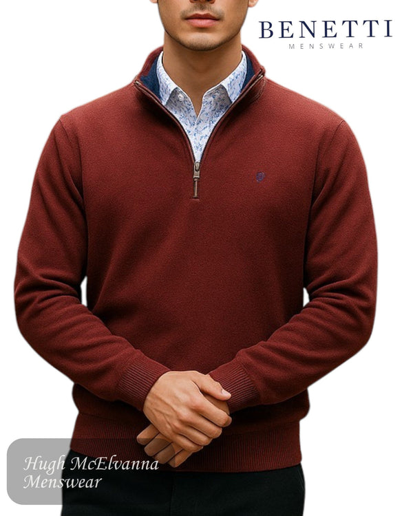 Benetti VERONA Quarter Zip Sweater - Hugh McElvanna Menswear