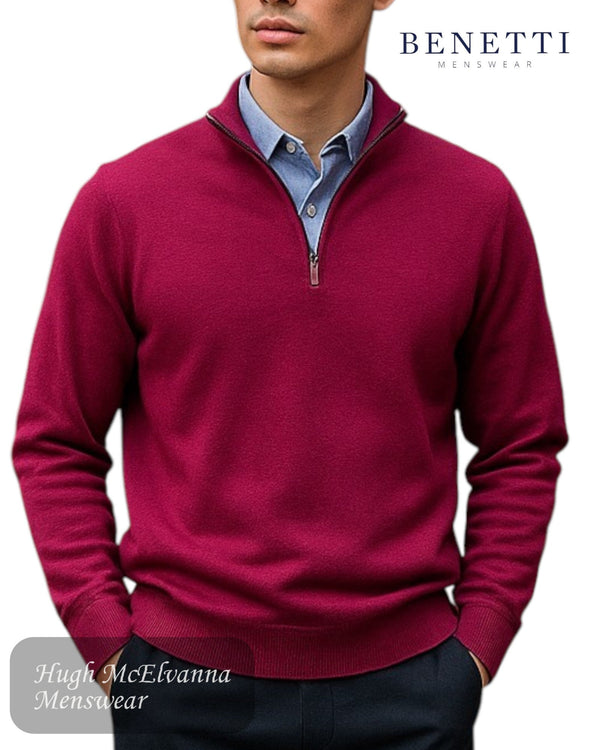 Benetti VERONA Quarter Zip Sweater - Hugh McElvanna Menswear