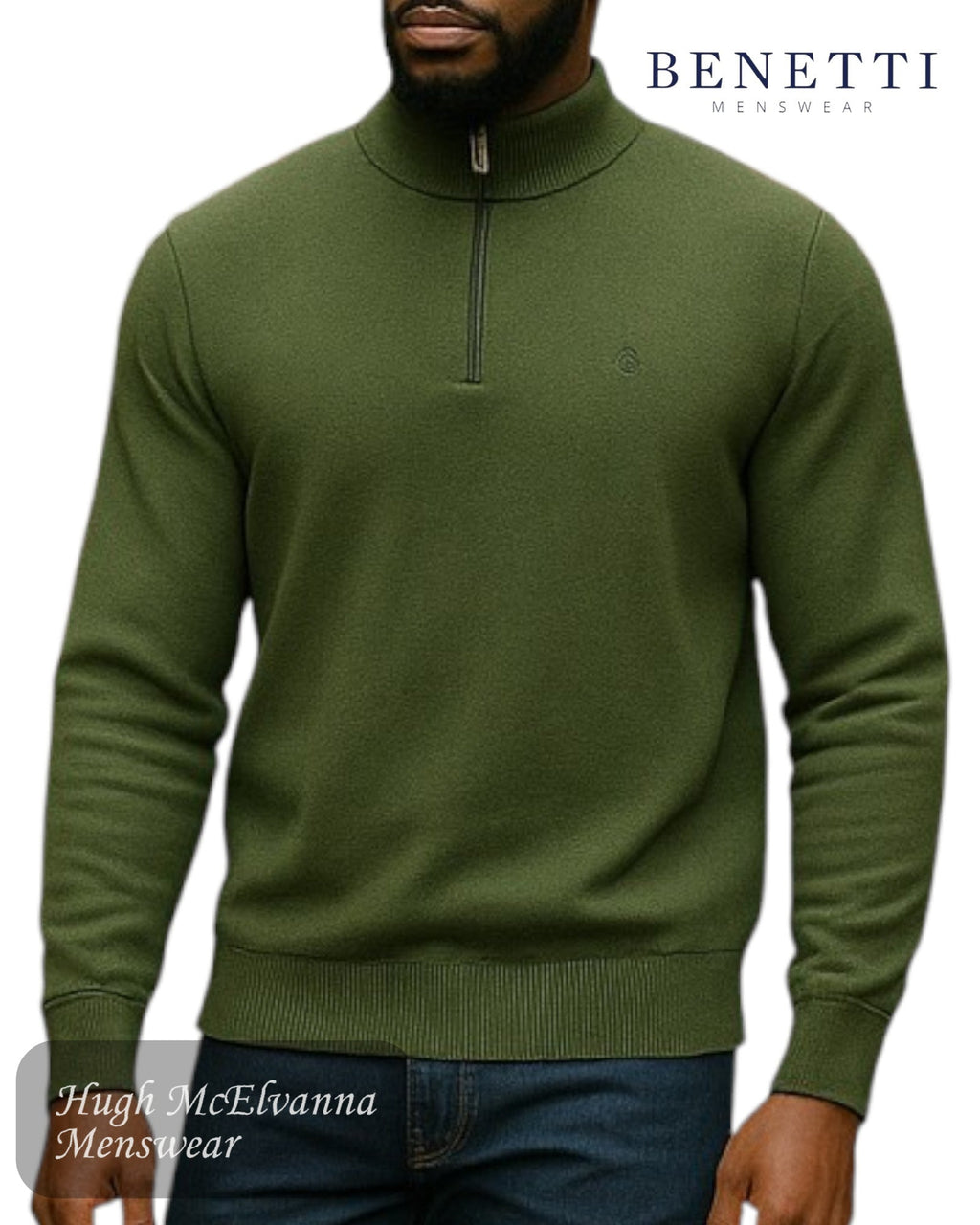 Benetti VERONA Quarter Zip Sweater - Hugh McElvanna Menswear