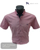 Bewley & Ritch 'PINKY' Dark Pink Short Sleeve Slim Fit Shirt - Hugh McElvanna Menswear