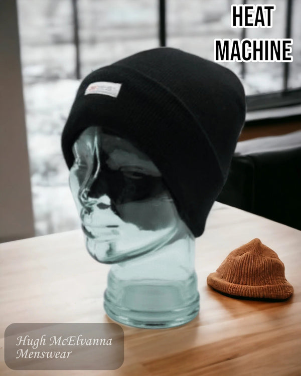 Black Thermal Beanie - 2633 - Hugh McElvanna Menswear